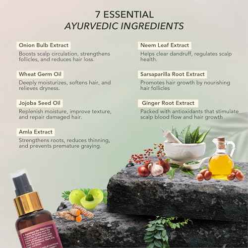 Ayurvedic Growth Accelerator Hair Serum for Hair Growth | Serum for Hair Growth | Scalp Serum for Hair | Hair Growth Products, 100ml