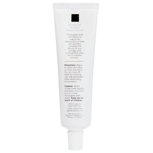 Alpha Skin Care Enhanced Wrinkle Repair Cream, Anti-Aging Formula, 0.15% Retinol with Vitamins A, C & E, Reduces Lines & Wrinkles, For All Skin Types, 1.05 oz, White, 2 Pack