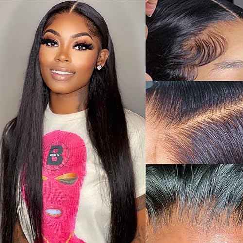 2x6 Skinlike Real HD Lace Closure Straight Human Hair Closure Invisible Ultra-thin 2x6 Kim K Lace Closure Brazilian Virgin Human Hair Pre Plucked Natural Black 20 Inch