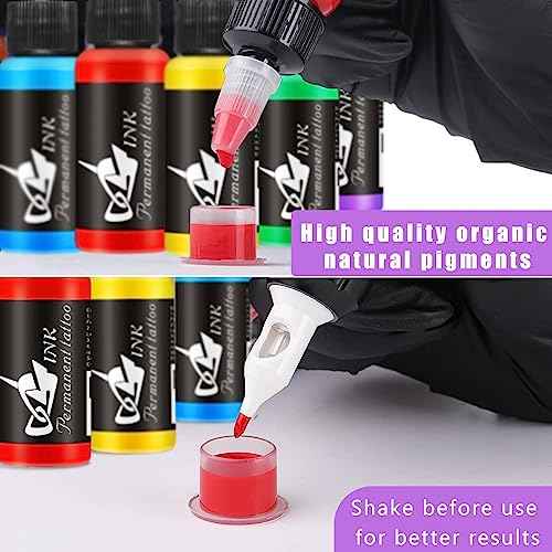 BAODELI Tattoo Ink Set,1oz 30ml/Bottle Tattoo Pigments Set 14 Colors Tattoo Ink Color Set Bright&Long Lasting