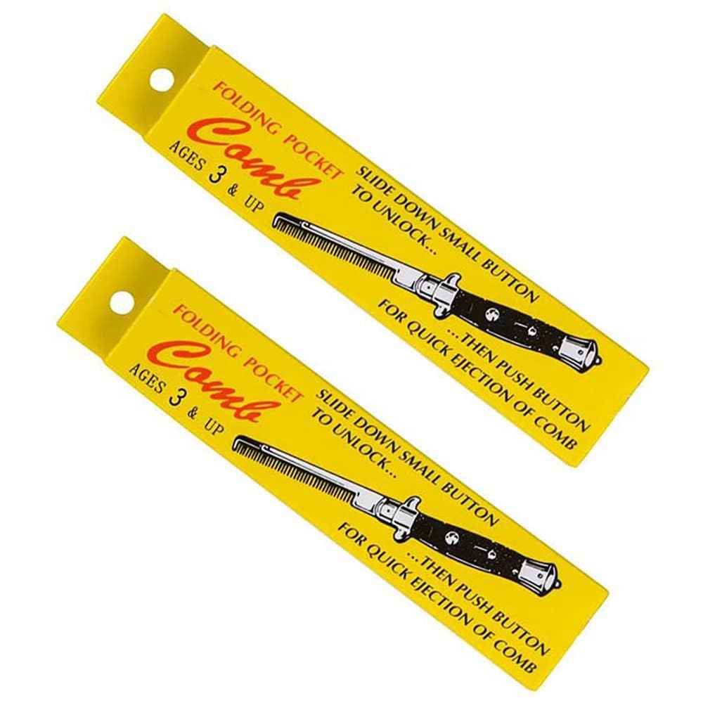 Chochkees 9" Inches Folding Pocket Comb, Stainless Steel (8-Pack)