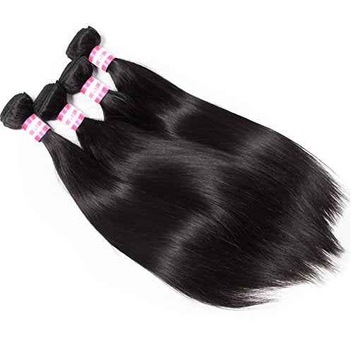 CYNOSURE 10A Straight Human Hair 3 Bundles 18 20 22inches Brazilian Virgin Unprocessed Straight Hair Weave Bundles Natural Color