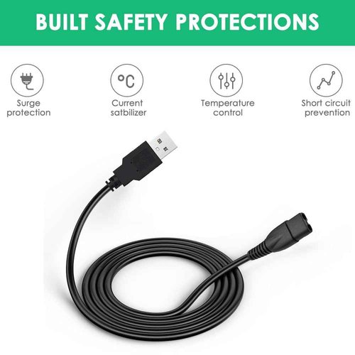 Mrgru 5V USB Charging Cable Compatible with Limural Hair Clippers Charger Power Cord Supply Adapter