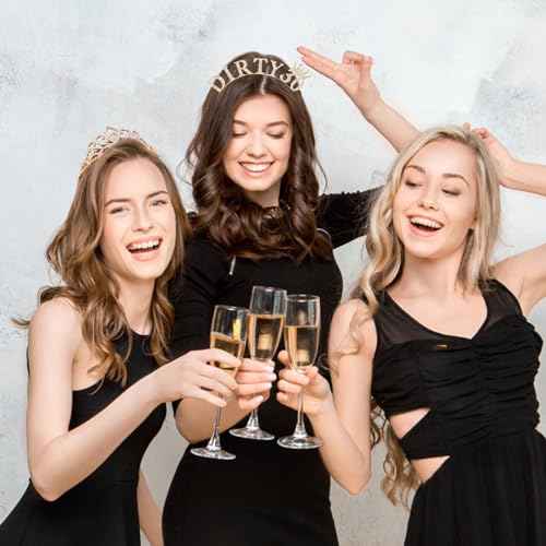 30th Birthday Decorations for Her Dirty 30 Birthday Headband Tiara Queen Crown 30th Birthday Gifts