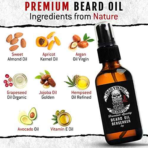 Mad Viking Fenrir Beard Oil ? Hydrate, Soften, And Grow Your Beard Naturally. Fight Itch And Dandruff With A Bold Neroli, Rum & Tobacco Scent. Made In The USA - 2oz