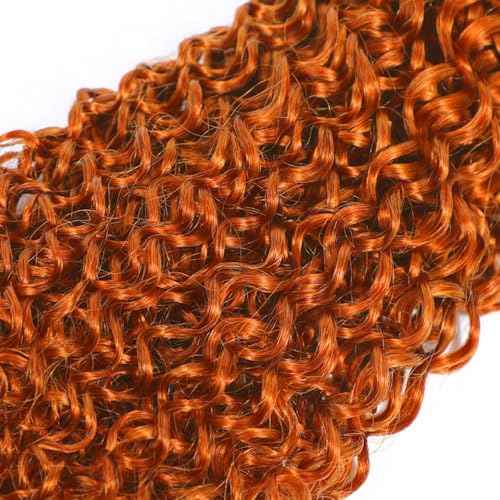 #350 Ginger Orange Jerry Curly Human Hair Bundles 3 Bundles Kinky Curly Hair Brazilian Virgin Human Hair Extensions Unprocessed Hair Bundles for Women 24 26 28 Inch