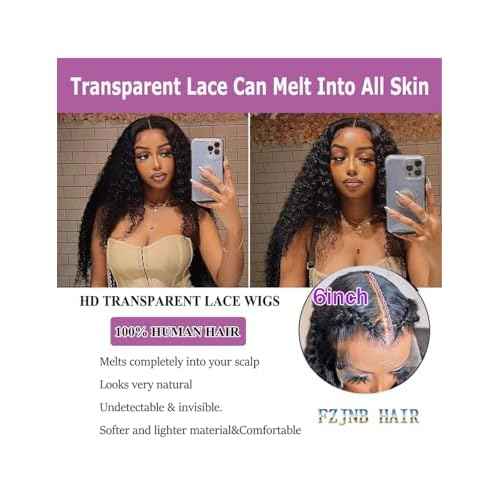24 Inch Water Wave Lace Front Wigs Human Hair 180 Density 13x6 HD Lace Front Wigs Human Hair Pre Plucked Deep Curly Glueless Wigs Human Hair for Black Women (13x6 water wave front wigs, 24 Inch)