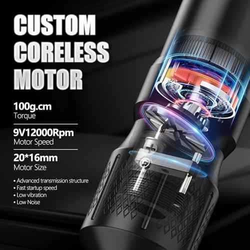 Tattoo Gun Kit-Kiss of Dragon Tattoo Machine, Practice Tattoo Pen for Beginners, 1800mAh Power Supply Tattoo Machine Equipped with Customized High-Precision Motor
