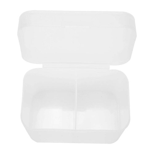 2 Grids Nail Storage Box Nail Polish Remover Pad Storage Container Cosmetic Storage Box Organizer Holder Cotton Film Box for Nail Tools, Cosmetics And Crafts Storage Boxes(Transparent)