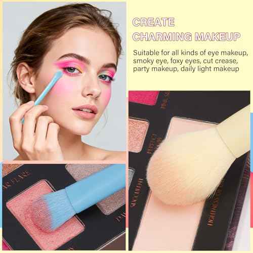 docolor 6 Piece Makeup Brush Set for for full face and eye makeup application, for Foundation, Powder, Blush, Contour, Concealer £¦ Eyeshadow, Mini Makeup Brushes Travel Gift Set Cruelty-Free & Vegan