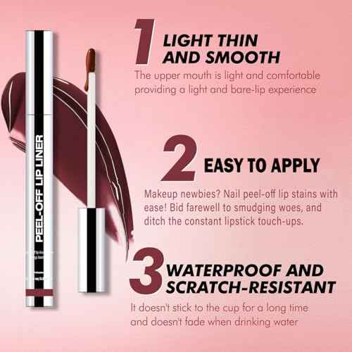 lip stain peel off,beauty-waterproof,transfer-proof and smudge-proof,makeup for all occasions,perfect for everyone (#03,0.12floz/3.5ml e)