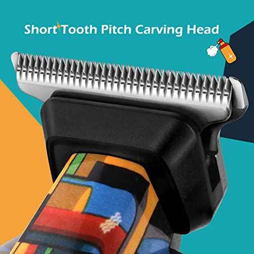 KEMEI KM-MAX5090 Professional Hair Clippers for Men Cordless, LCD Display Graffiti Clippers Barber Electric Trimmer Haircut Machine Kit, Rechargeable Beard Trimmer, Gifts for Dad Boyfriend