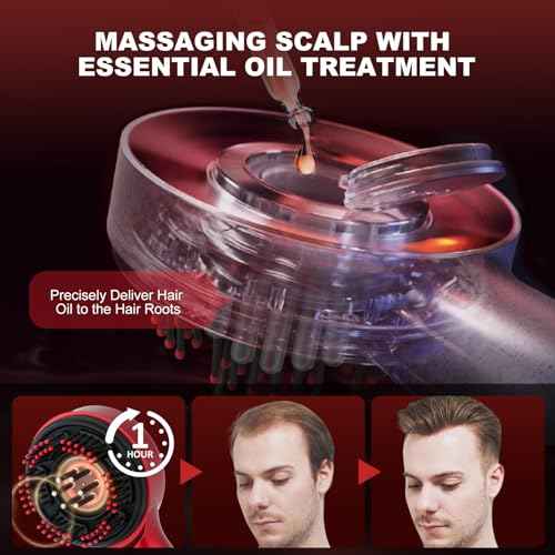 3 in 1 Scalp Massager Hair Grown Oil Applicator, Electric Hair Massager Scalp Laser Comb with IPX7 Waterproof