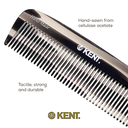 Kent 12T G Wide Tooth Comb, Hair Detangling Comb, Handmade-Pocket Comb for Thick, Curly, Wavy Hair, Large Tooth Comb, Hair Detangler Comb for Grooming Hair, Beard and Mustache