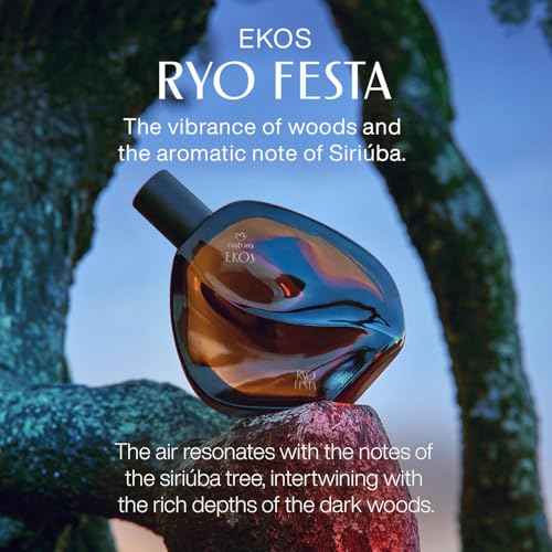 natura Ekos Ryos Festa Woodsy Aromatic Unisex Fragrance 75ml - Insipired by The Amazonian Rivers - Notes of Sage, Pomelo, Jasmine Sambac, Vetiver & Musk