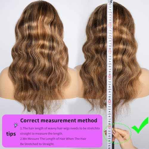 #4/27 Ombre Highlight Lace Front Wigs Human Hair Pre Cut 5X5 Glueless Honey Blonde Body Wave Wigs for Women Pre Plucked with Baby Hair Lace Closure wig 200% Density£¨22inch£©