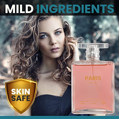 NovoGlow Paris For Her Eau de Parfum Spray Perfume, Fragrance For Women-Daywear, Casual Daily Cologne Set with Deluxe Suede Pouch- 3.4 Oz Bottle- Ideal EDT Beauty Gift for Birthday, Anniversary (3.4)