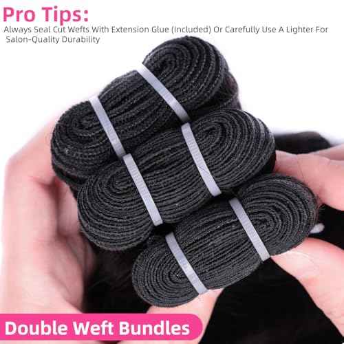 PerisModa Burmese Curly Bundles Human Hair 3C4A Raw Water Wave Quick Weave Hair Bundles with Spiral Curly Ends 100% Unprocessed 15A Virgin Kinky Curly Human Hair One Bundles Natural Black 20 Inch