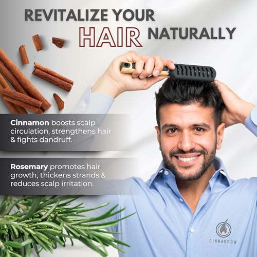 Hair Growth Oil with Rosemary & Cinnamon ? Thicker Hair, Scalp Nourishment & Strength ? Lightweight, Non-Greasy, Fast Absorbing Formula ? 60 ml (2 fl oz) Bottle with Pump Dispenser