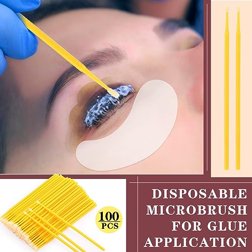 232 Pcs Lash Lift kit, 50 Lash Lift Rods Silicone Eyelash Pads 2 Eyelash Separator Tool with Separation Comb 100 Micro Swabs 50 Crystal Mascara Brushes 30 Pairs Eye Pads (Multicolored)