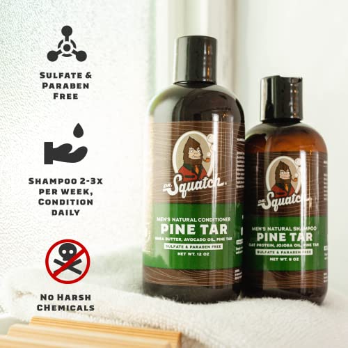 Dr. Squatch Men's Natural Soap and Hair Care - Snowy Pine Tar and Frosty Peppermint Shampoo and Conditioner - Blizzard Expanded Pack - Limited Edition Holiday Bundle