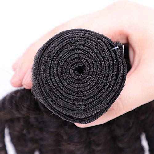 VIOLET Brazilian Funmi Hair 3 Bundles Spiral Curl Short Curly Weave 9A 100% Unprocessed Human Hair Extensions Full Head (8" 8" 8", Natural Black)