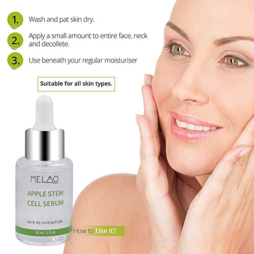 AKARY Face Skin Care Serum Apple Stem Cell Liquid for Firm Skin, Removing Acne, Cleaning Pores, Restore Skin Elasticity, Even Skin Tone, Eye Area, Fine Lines – Natural and Moisturizing