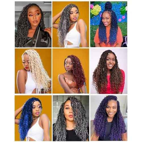 Goddess River Locs Crochet Hair for Black Women - 8 Packs Boho River Locs Crochet Hair, Ombre Boho Soft Locs 30 inch, Long Crochet Goddess Faux with Curly Ends(30inch, 27/613#,8 Packs)