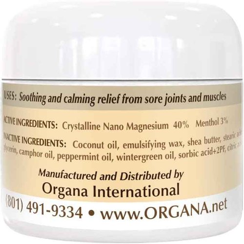 Organa Magnesium Cream - Fast-Absorbing Magnesium Lotion for Sleep - Topical Magnesium Lotion for Soothing & Instant Relief - Fast Absorbing and Fast Acting Foot Cream - Magnesium Butter