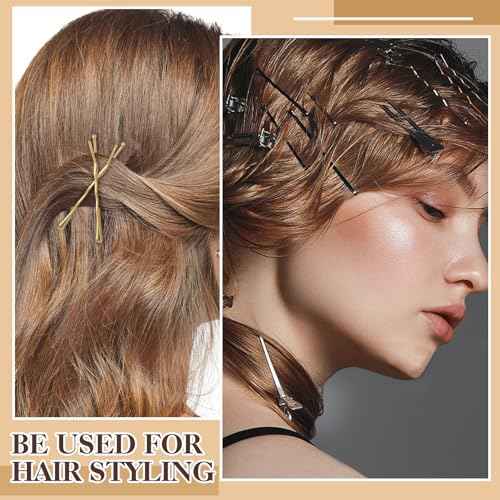 400 Pcs Bobby Pins Set, 2 Inch Hair Pins for Women Girls and U-Shaped Pins for Buns, 5 Colors Brown Blonde Black Styling Pins With Storage Box