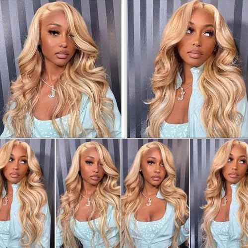 Honey Blonde Bundles P27/613 Body Wave Human Hair Bundles 16 18 20 inch Blonde Human Hair Bundle 2 Tone