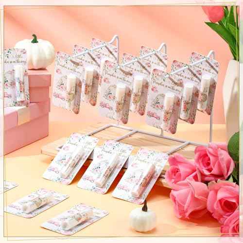 30 Pack Fall Little Pumpkin Baby Shower Games Prizes Gifts Bulk Pumpkin Pie Scented Lip Balms Favors for Boys Girls Pink Gender Reveal Decoration Halloween Autumn Thanksgiving Baby Shower Bags Stuffer