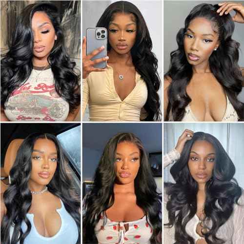 12A Body Wave Bundles Human Hair 22 24 26 Inch 3 Bundles Human Hair Bundles Brazilian Body Wave 100% Unprocessed Virgin Weave Bundles Human Hair Natural Black Color