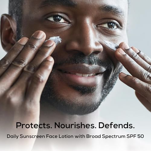 MARLOWE. No. 128 Men's Facial Lotion with Sunscreen SPF 50, 3.4 oz, Oil-Free, Lightweight Daily Face Moisturizer for Men, Includes Natural Extracts to Hydrate, Nourish & Soothe