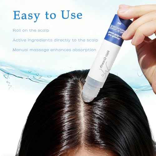 Rosemary Hair Growth Serum Roll On with 3% Rosemary£¬2% Ginger oil£¬3% Aloe Vera Extract£¬ Stronger Root£¬stimulate follicle,Hair Thicker£¬Hair Loss Treatment.Advanced Hair Regrowth,0.85 Fl Oz pcs