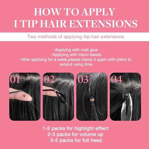 GOO GOO GOOGOO I Tip Hair Extensions Human Hair 50g 100 Strands Natural Looking Itip Extensions Dark Brown 16inch