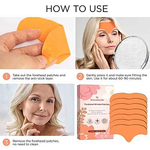 Forehead Wrinkle Patches Overnight: Diminish Forehead Fine Lines and Wrinkles - Restore Soft Supple Skin Elasticity with Hydrolyzed Collagen, 7 Pcs