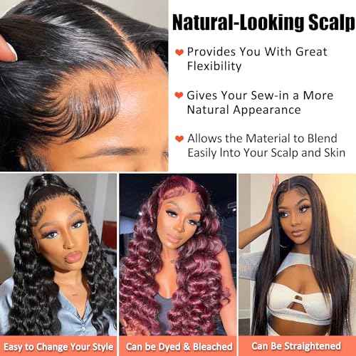 Deep Wave Lace Front Wigs Human Hair 13x4 HD Lace Frontal Wigs for Black Women 200 Density Glueless Wigs Pre Plucked with Baby Hair 22 Inch
