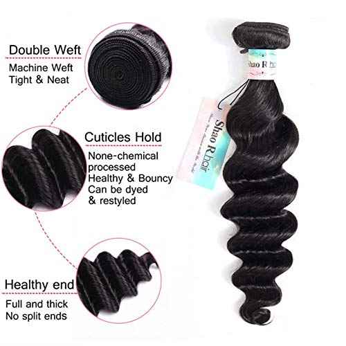 Brazilian Loose Deep Wave Bundles 100% Unprocessed Virgin Human Hair Loose Wave Bundles 12¡±14¡±16¡± Wet and Wavy 3 Bundles Human Hair Extensions Natural Color