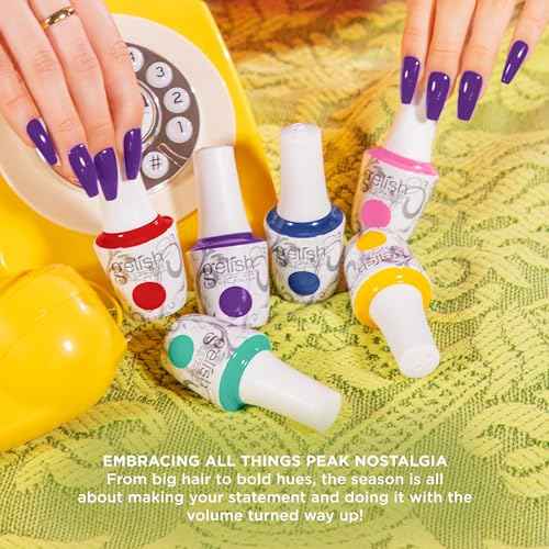 Gelish Summer Let's Roll Collection - TPO-Free Long-Lasting Soak Off Gel Nail Polish, Vibrant Color, High Shine, Chip-Resistant Formula, Professional Quality