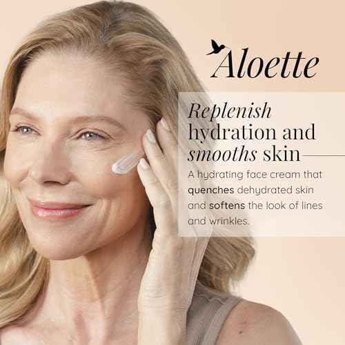 Aloette Maximum Moisture Anti-Aging Face Cream - Age Defying Anti-Wrinkle Facial Cream with Moisturizing Shea Butter & Aloe Vera - Hydrating Moisturizer for Fine Lines & Wrinkles - All Skin Types