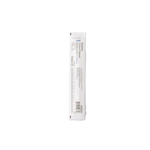 McKesson Cotton Tipped Applicator, 6 in [200 Count] Long Sterile Medical Swabs, Individually Wrapped, Plastic Shaft