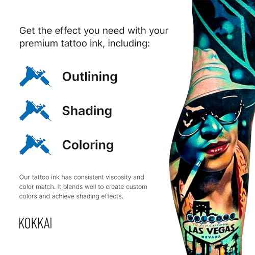Tattoo Ink, Premium Quality, Precision Medium Viscosity, Rich Hue, Quick Healing, Acrylic-Free, Water-Based, Ready-to-Use Ink for Precision Tattooing (12 Color Pack, 0.5 oz)