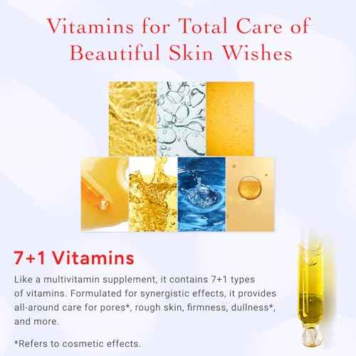 Lululun 7 Sheet Vitamin C Face Masks Skincare for Women & Men, Daily Face Mask Sheet for Pore Firming & Dull Skin, Facial Mask Sheet with 7 Herbs, Japanese Face Masks with 7+1 Vitamns Complex, HYDRA V