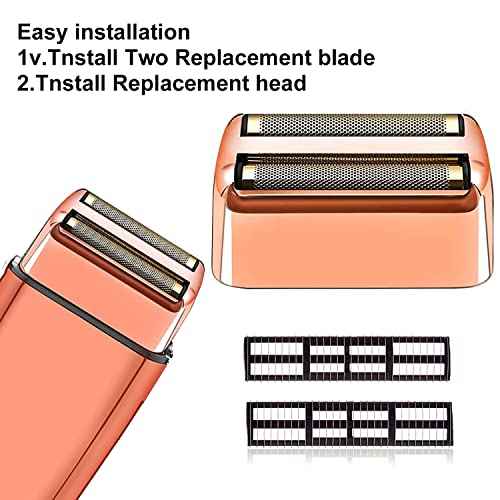 Rose Gold Replacement blades Foil and Cutters Compatible with BaBylissPRO Barberology FXFS2 Shaver foil Replacement Heads(2 pack £©
