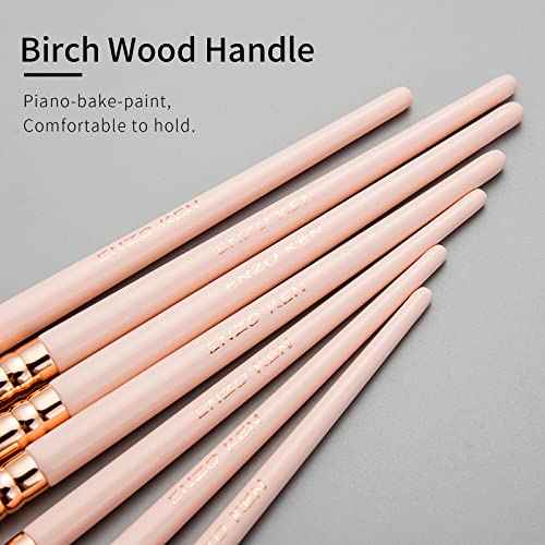 Natural Goat Hair Eye Shadow Brush Set Professional, Blending Eyeshadow Brush Set with Case, Small Nose Contour Brushes, Natural Hair Eyeshadow Brushes, Eye Brush, Eyeshadow Blending Brush.