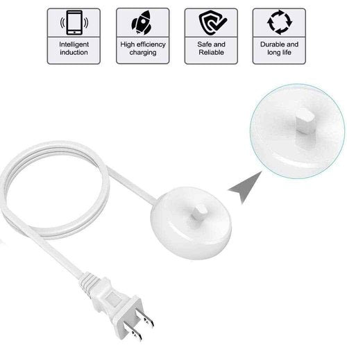 Toothbrush Charger for Braun Oral B Electric Toothbrush,Inductive Charging Base Model 3757 Portable Waterproof Power Cord