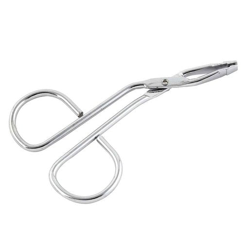 uxcell Stainless Steel Curved Flat Tip Eyebrow Tweezers Trimmer Makeup Tool Silver Tone