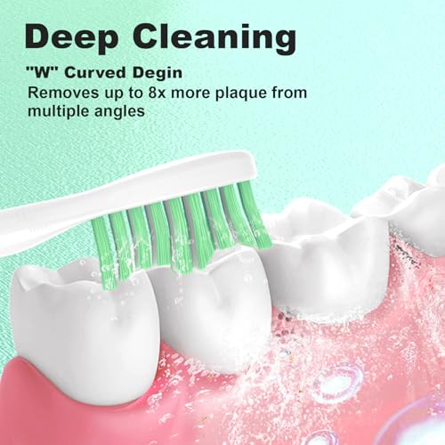 Replacement Toothbrush Heads for Philips Sonicare E Series, Compatible with Sonicare Essence Elite Advance CleanCare Screw-on Electric Toothbrush HX7022/66 HX7023/64, HX7023/30, 4 Pack