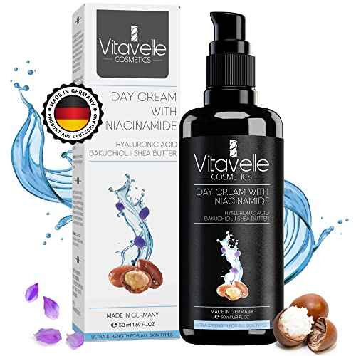 VITAVELLE Niacinamide Cream - Daily Niacinamide Moisturizer for Face - Strengthening Pore Reducer for Face with Plant-Derived Retinol, Shea Butter, & Niacinamide Serum For a Smooth & Even Complexion